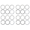 Piston ring set, Allis Chalmers 87.31 mm bore
