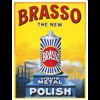 Brasso. Metalen wandbord