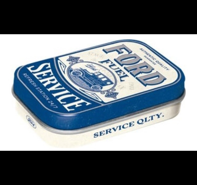 Mint box, with Ford logo in 3D