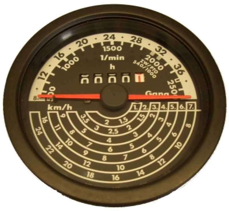 Toerentellerklok International 40 km/u