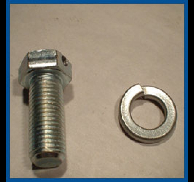 Transmision rear bearing retainer bolt. A-Ford