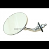 Round Stainless/Chrome British Style Outside Mirror, Right Side Histoparts