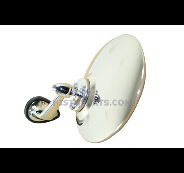productphoto of Round Stainless/Chrome British Style Outside Mirror, Right Side