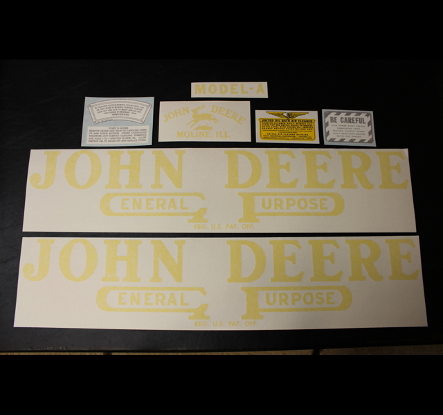 Decal set John Deere A 1923-38