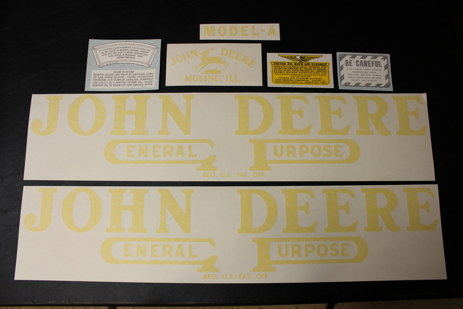 Decal set John Deere A 1923-38