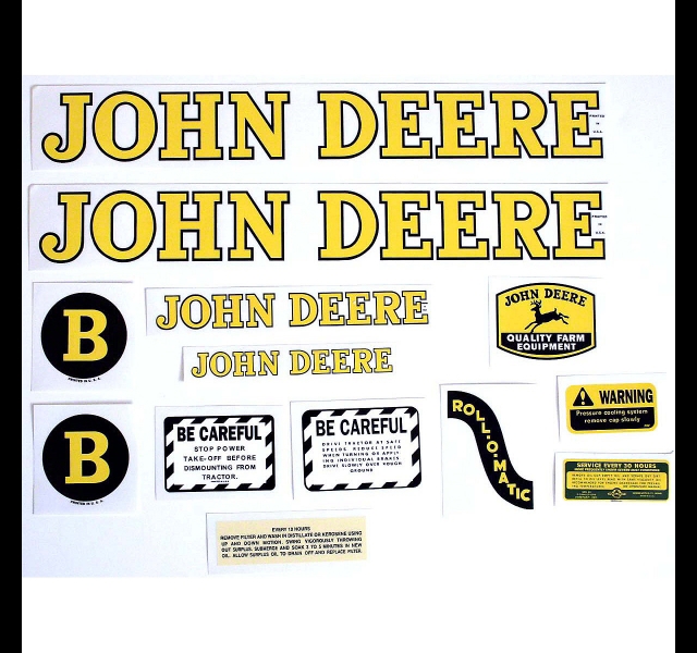 Decal set John Deere B, 1947 -52