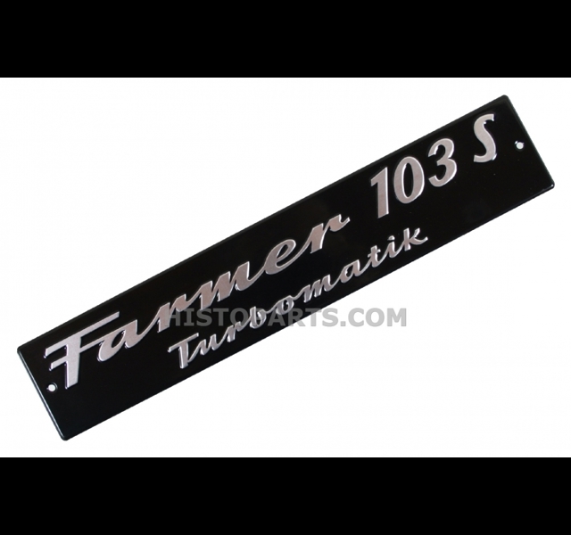Bonnet side emblem Fendt Farmer 103 S