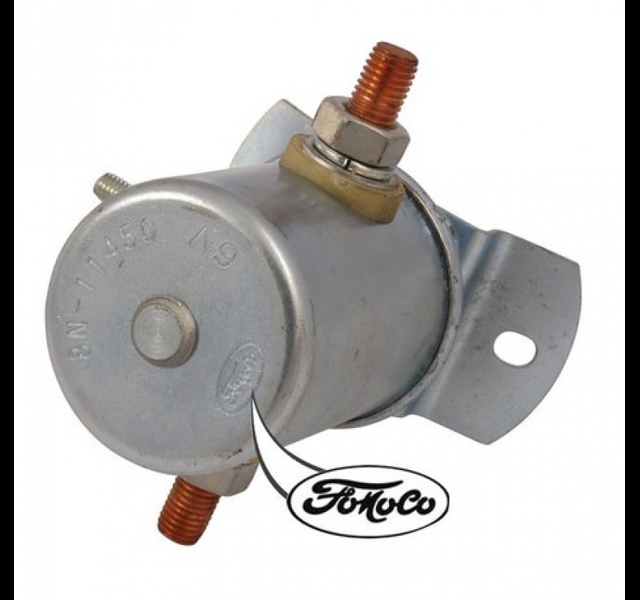 Starter solenoid with FOMOCO script