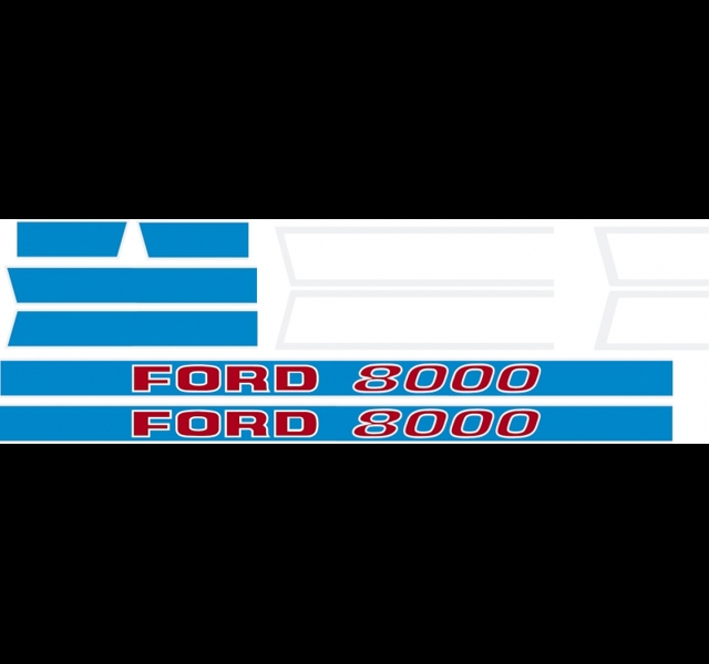Ford 8000 bonnet decal set