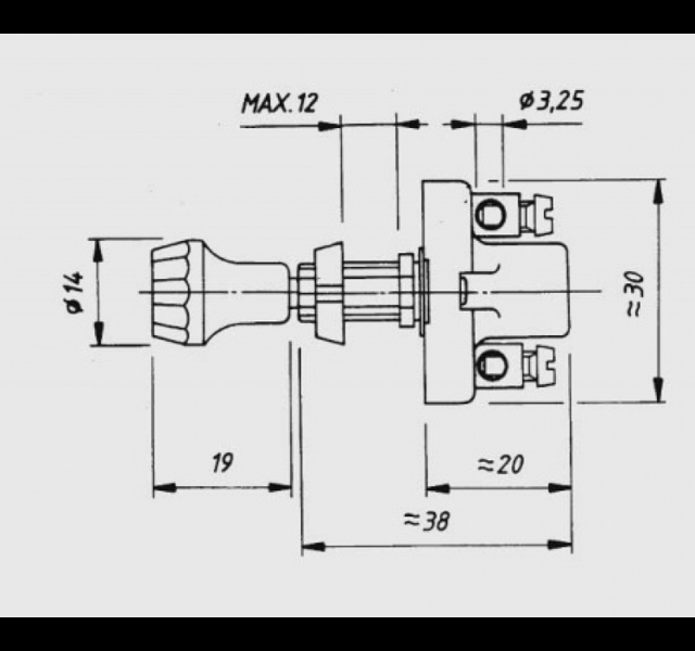 Push Pull Switch Ivory effect Histoparts