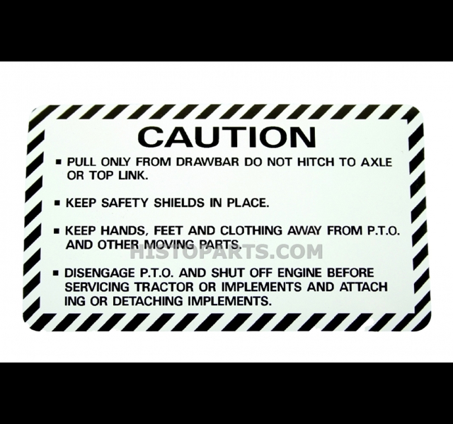 FORD DECAL on rear axle “CAUTION”