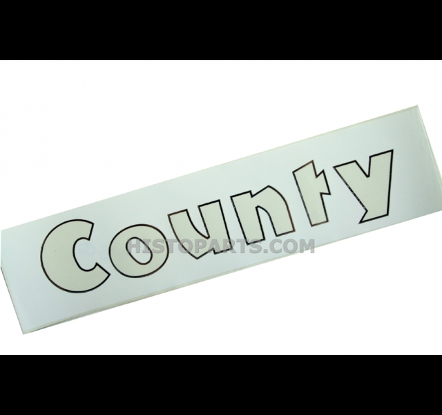 COUNTY stikker voor achterop de stoel