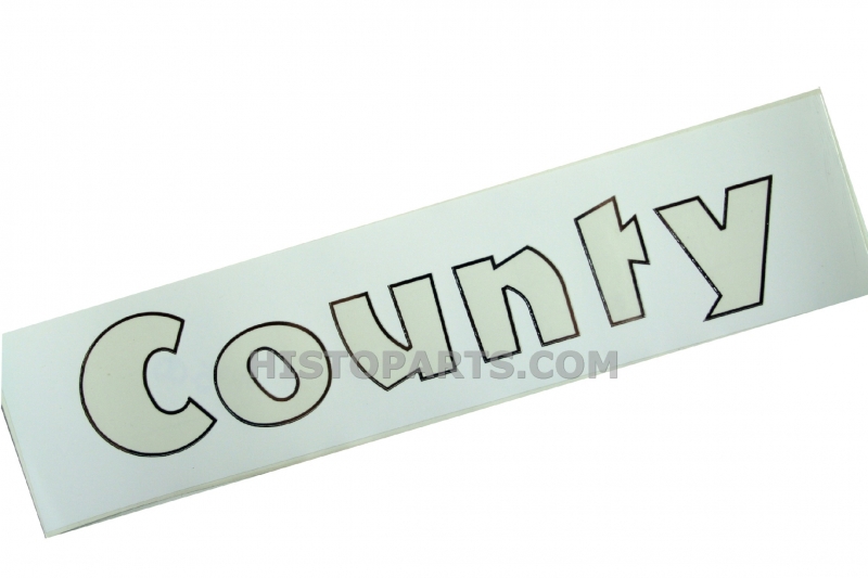 COUNTY stikker voor achterop de stoel
