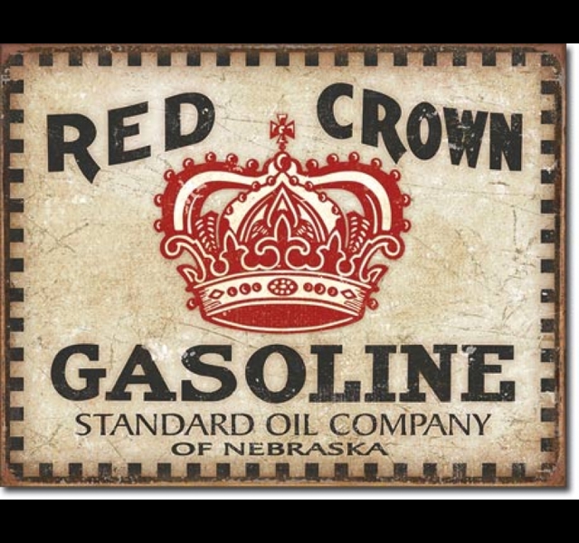 Red Crown Gasoline, Metal workshop sign