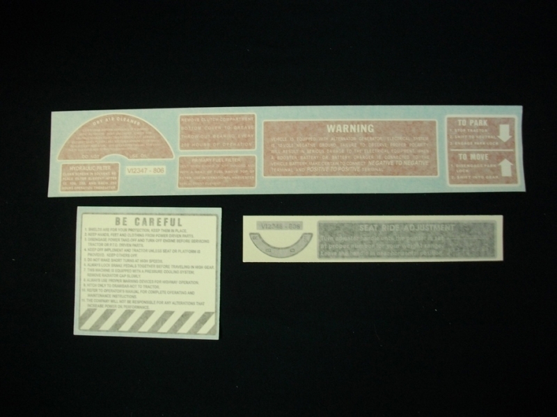 International 706, 806 Chassis decal set