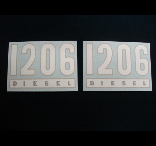 1206 Diesel. Bonnet decal set