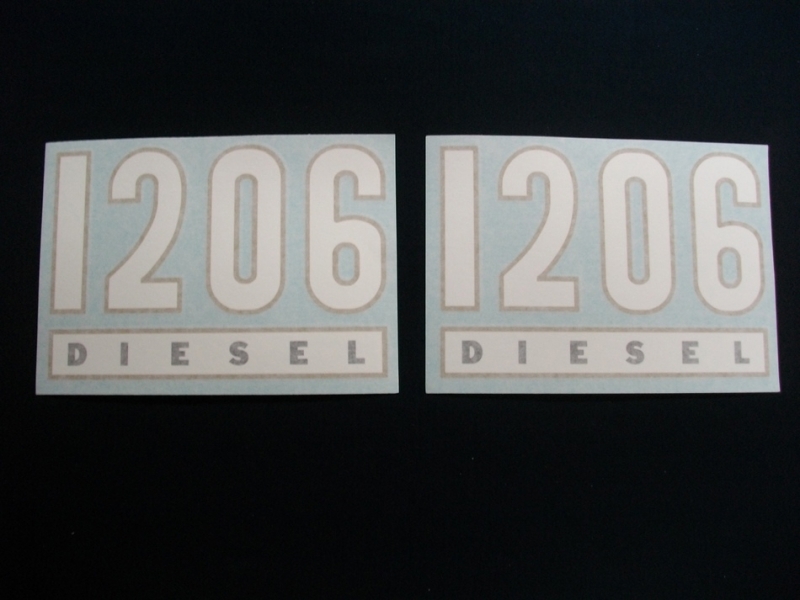 1206 Diesel. Bonnet decal set