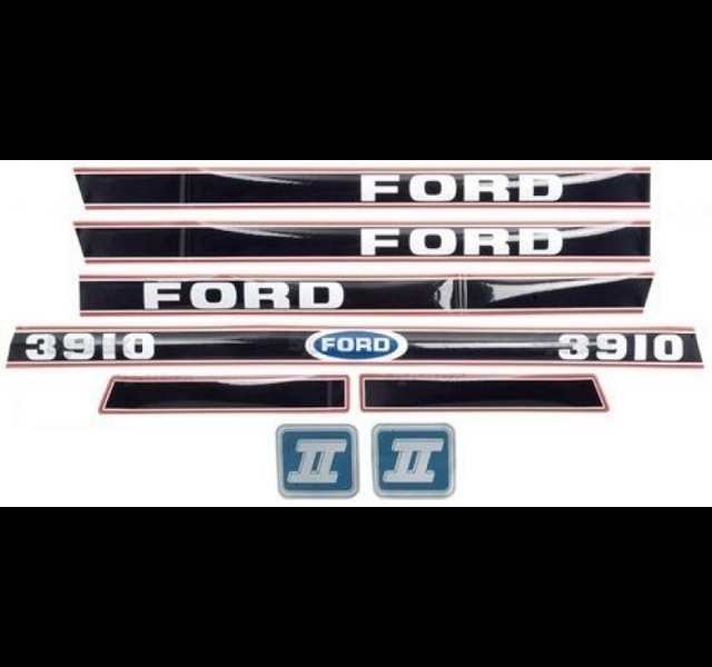 Ford Black & Red Hood Decal Set 3910