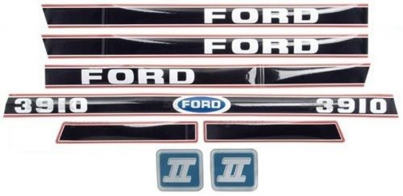 Ford Black & Red Hood Decal Set 3910