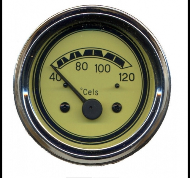 Electrische temperatuurmeter. 60 mm diameter klok