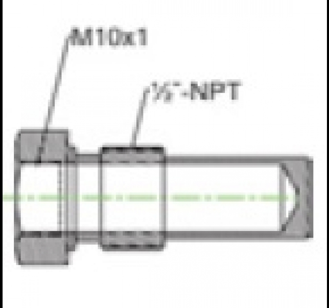 Adapter voor temperatuurmeter 1/2" NPT x M10 x 1 Histoparts