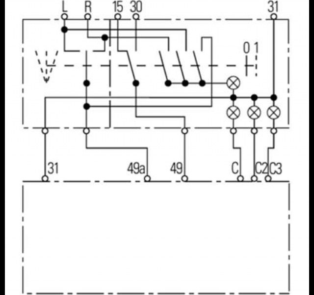 Indicator Switch / Warning. with relais Histoparts