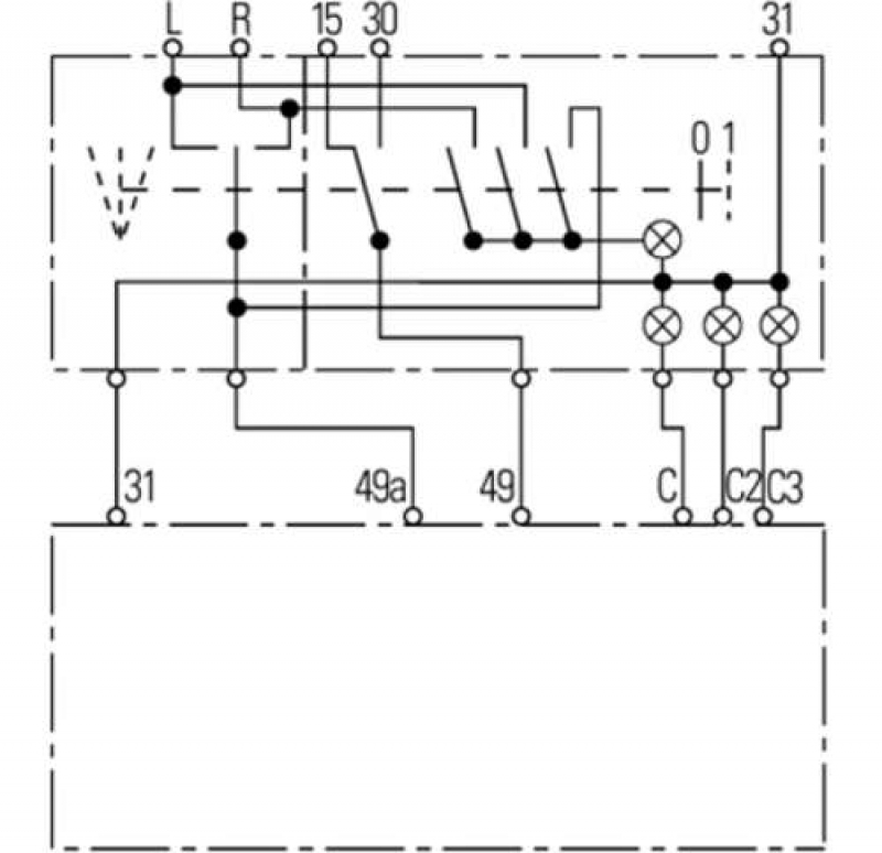 Indicator Switch / Warning. with relais Histoparts