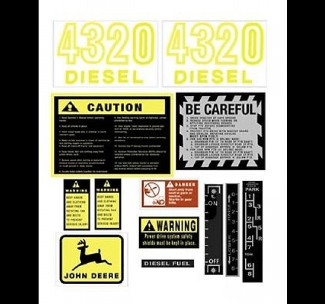 John Deere 4320 stikkerset