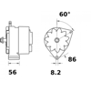 Mahle Letrika dynamo. 33Amp Histoparts