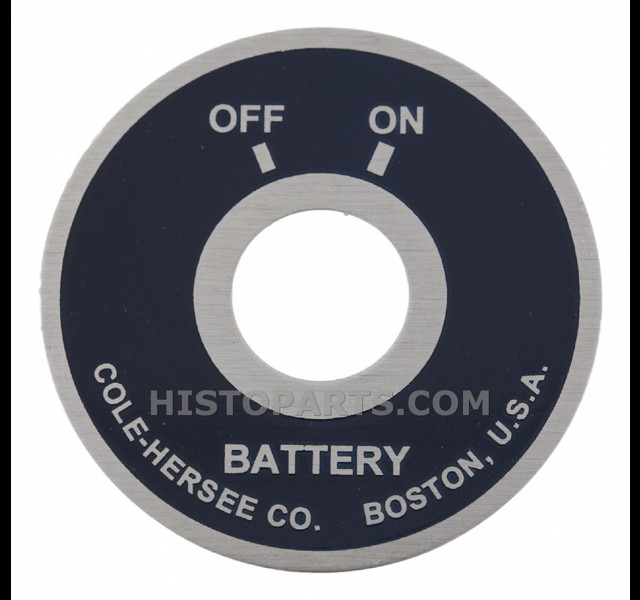 Battery Master Switch Face Plate