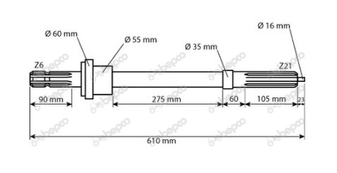 productfoto van Aftakas as Massey Ferguson 21 Spline