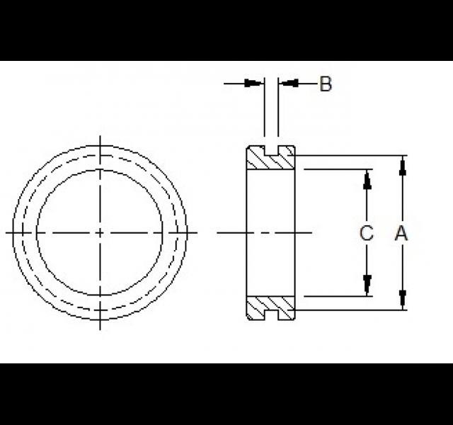 Open grommet 9.5 mm x 8 mm Histoparts
