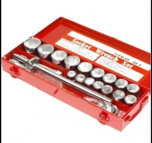 3/4" Hexagon Socket Set Inch- 21 Piece