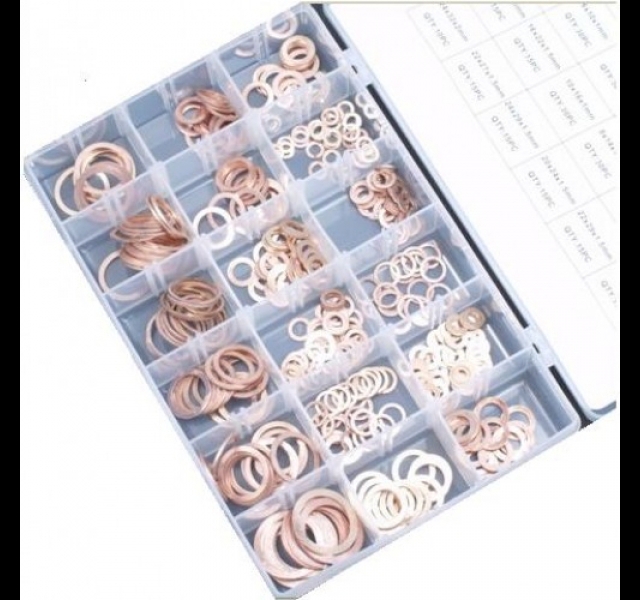Koperen Ringen Assortiment, 350 Delig
