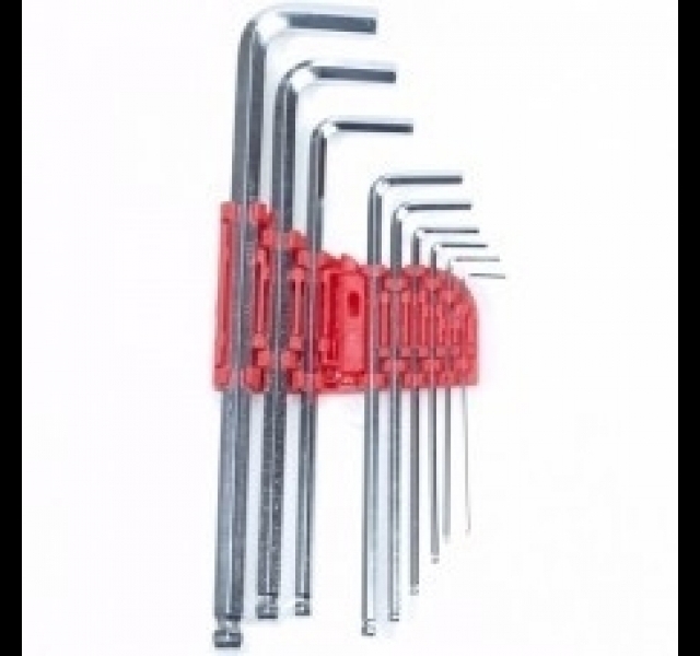Inbus sleutelset, 9 Delig. Inch