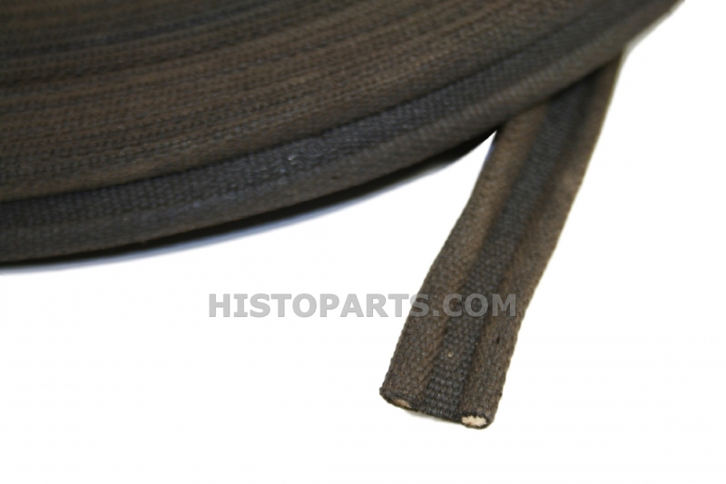 Canvas band, met kraal. 22 mm breed