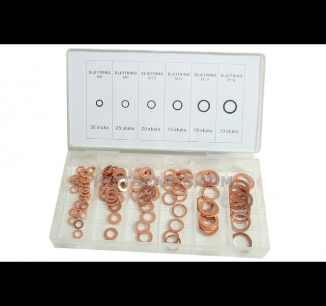 Copper Ring Assortment box. 110 pc.