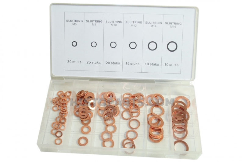 Copper Ring Assortment box. 110 pc.