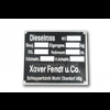 Serial Number Plate Fendt.