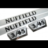 Bonnet Decal Set. Nuffield 3/45