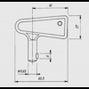 Spare key for battery main switch. Histoparts