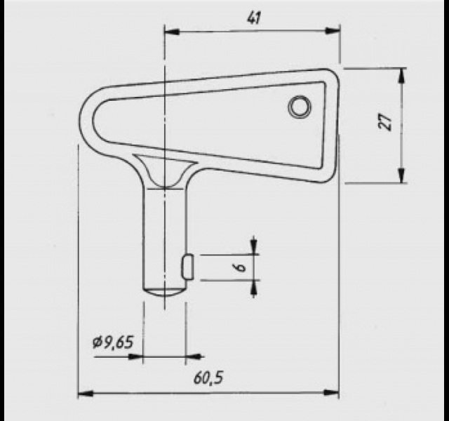 Spare key for battery main switch. Histoparts