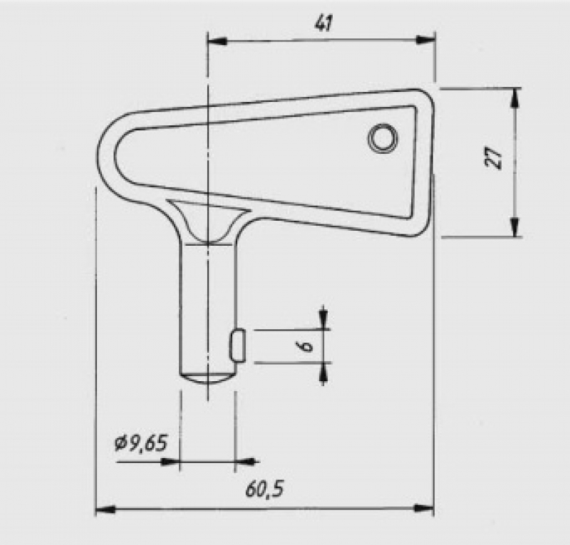 Spare key for battery main switch. Histoparts