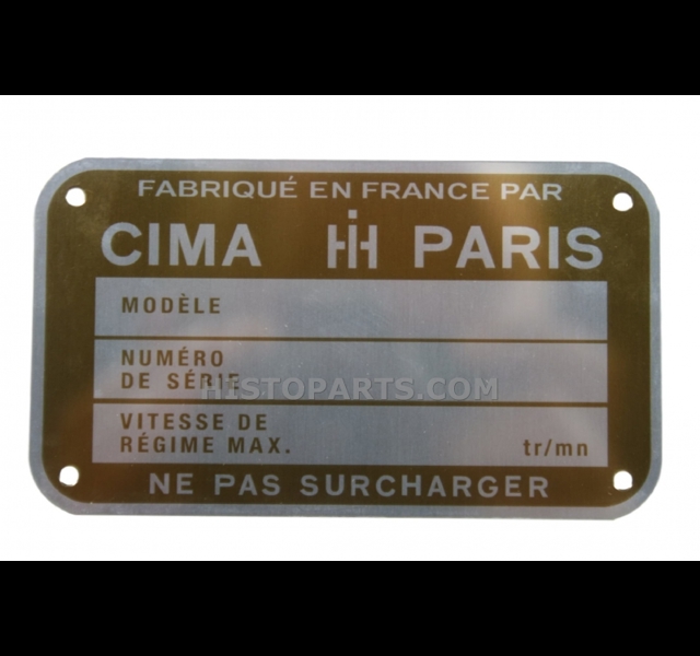 Serial Number Plate, French Farmall
