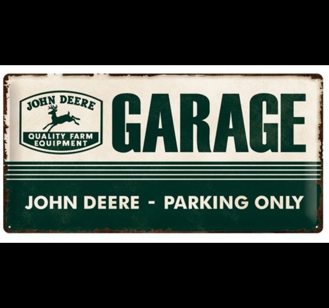 John Deere Metal wall Sign, 25 x 50 cm