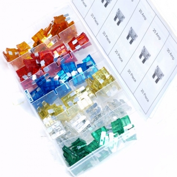 Blade Fuse, Assortment box. 120 pc.