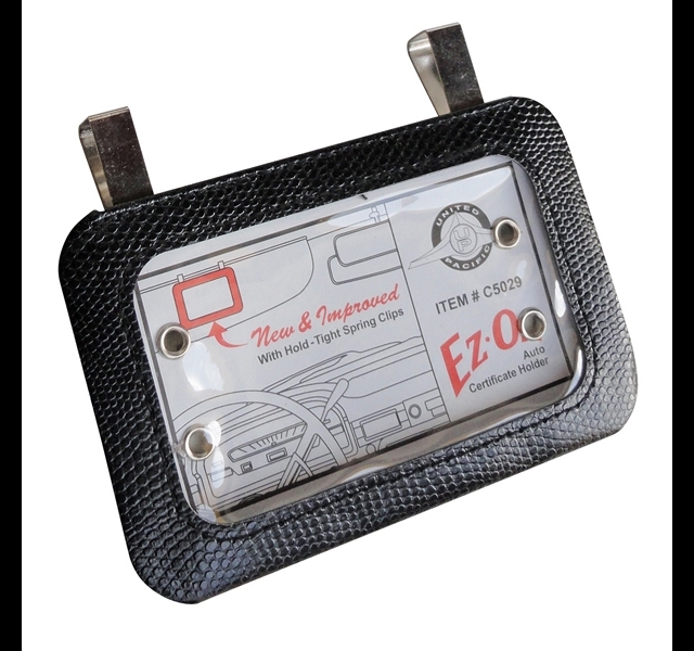 Kenteken Card houder voor op zonneklep