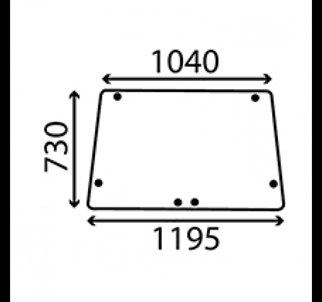 Cab Glass- Opening Front Window- Green Tint
