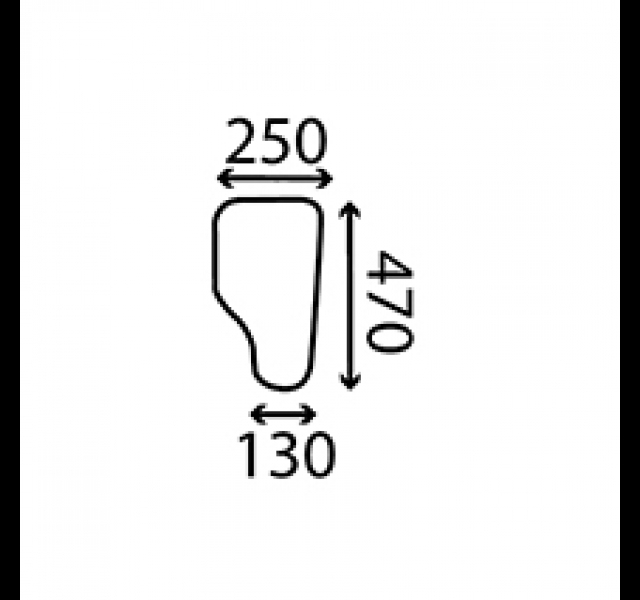 Cab Glass- LH Lower Front- Clear