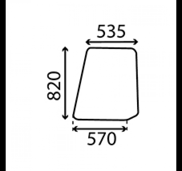 Cab Glass- Top Door- Clear
